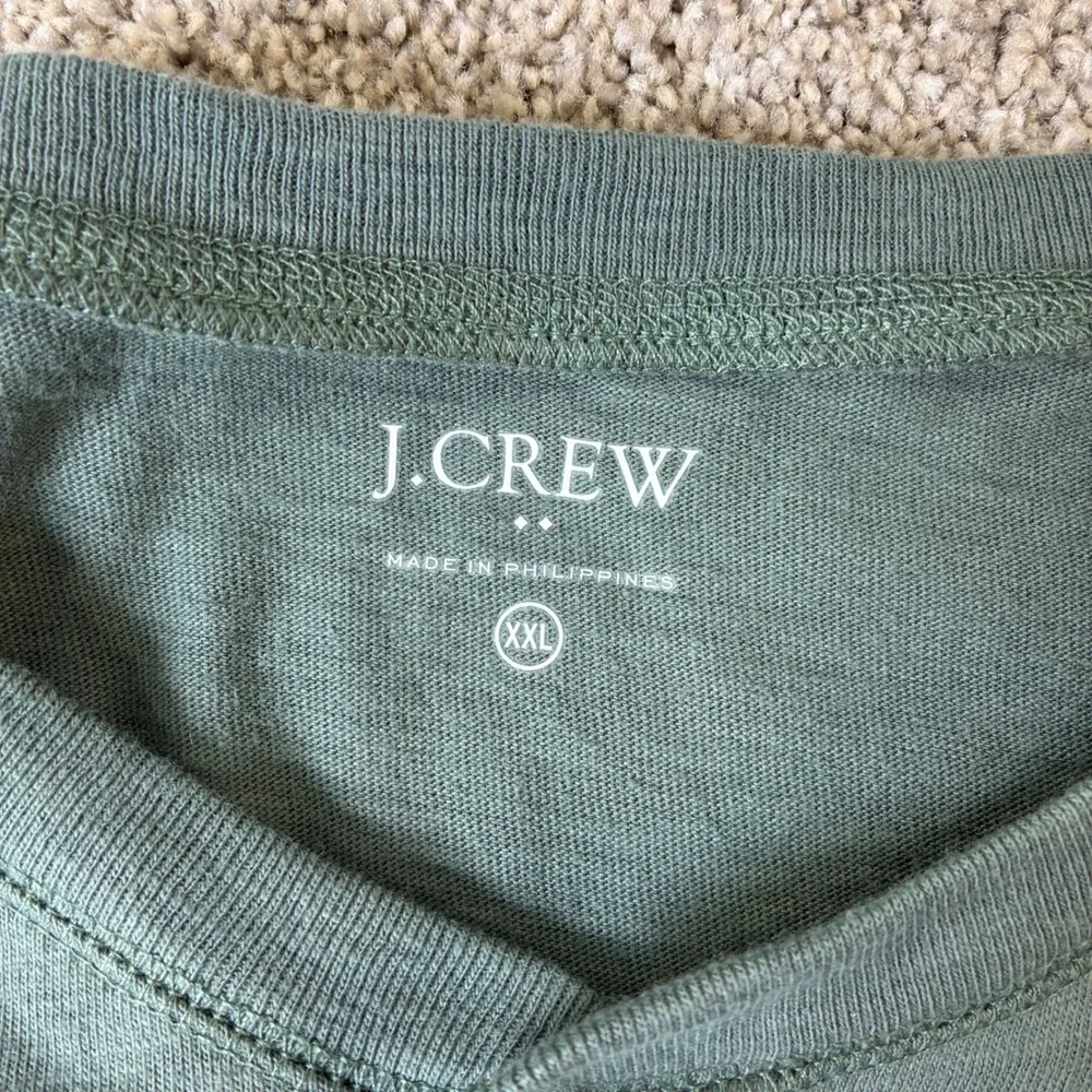 J.Crew Henley Shirt Long Sleeve‎ Button Up Casual Top Re-Imagined XXL